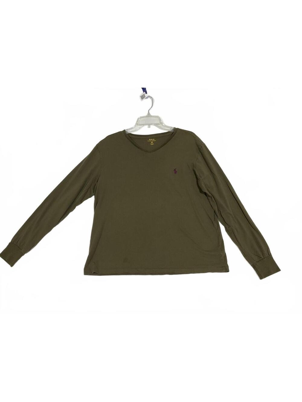 Polo Ralph Lauren Men's Long Sleeve T-Shirt Medium Olive Green b32